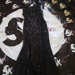 Calvin Klein sequenced Black Cocktail dress.